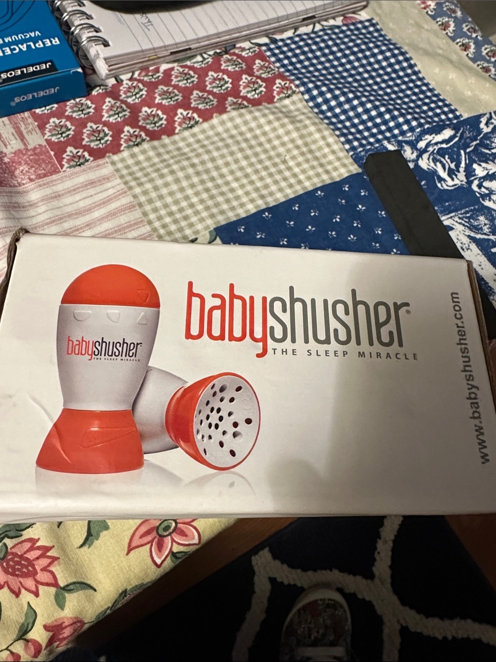Baby Shusher Infant Sleep Soother in Orange and White